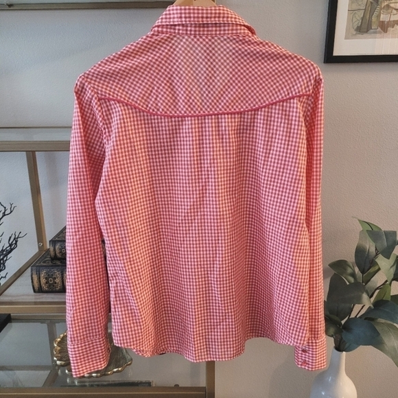 Vintage 1970's Maverick Western Plaid Snap Front Shirt  Snaps - Picture 8 of 12